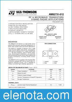 STMicroelectronics AM82731-012 datasheet