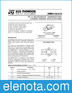 STMicroelectronics AM83135-010 datasheet