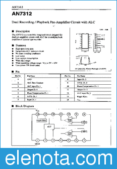 AN7312 Datasheet PDF (114 KB) Panasonic | Pobierz z Elenota.pl