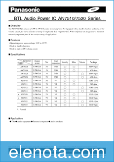 Panasonic Semiconductor AN7520 datasheet