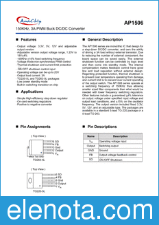 AnaChip AP1506 datasheet