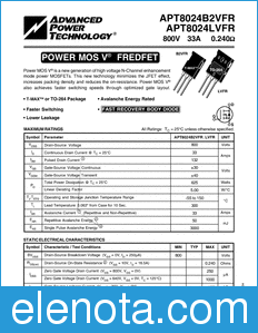 Advanced Power Technology APT8024LVFR datasheet
