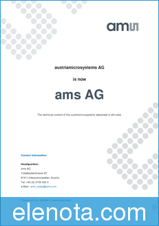 ams AG (austriamicrosystems) AS1500 datasheet