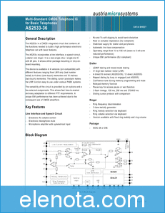 austriamicrosystems AS2533 datasheet