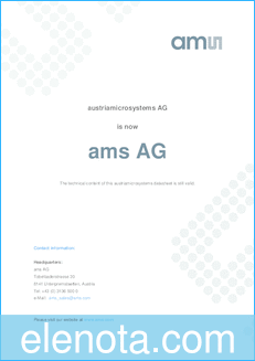 ams AG (austriamicrosystems) AS3490 datasheet