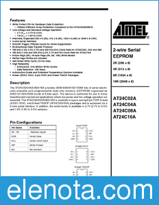 Atmel AT24C02A datasheet