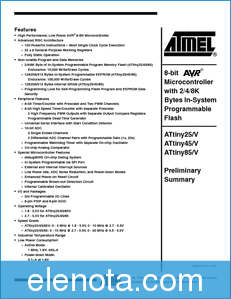 Atmel ATtiny25/V datasheet