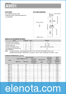Hitachi AW01-07 datasheet