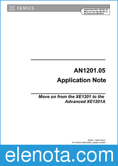 Xemics Application Note datasheet