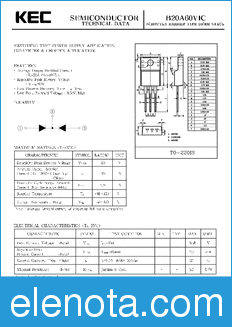 KEC B20A60VIC datasheet