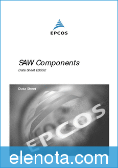 EPCOS B3552 datasheet