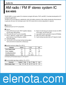 Rohm BA1450S datasheet