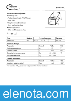 Infineon BA892-02L datasheet