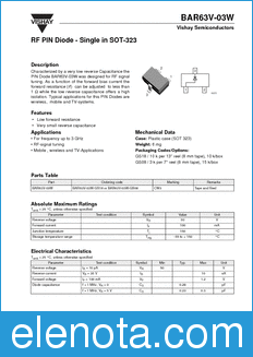 Vishay BAR63V-03W datasheet