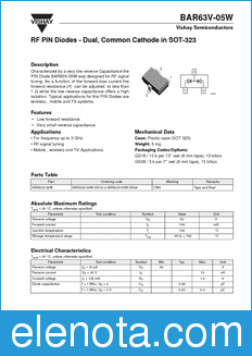 Vishay BAR63V-05W datasheet