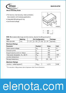 Infineon BAS125-07W datasheet