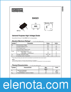 Fairchild BAS21 datasheet
