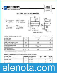 Rectron BAS40-04-T datasheet