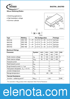 Infineon BAS79A datasheet