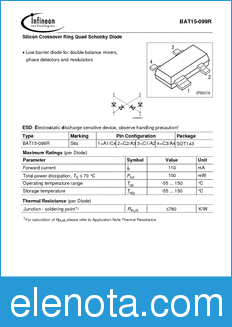 Infineon BAT15-099R datasheet