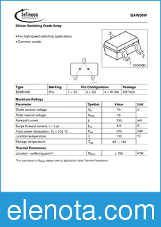 Infineon BAW56W datasheet