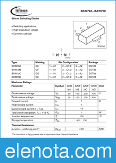 Infineon BAW79B datasheet