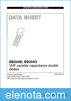 NXP Semiconductors BB204 datasheet