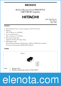 Hitachi BB304M datasheet
