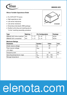 Infineon BB659C-02V datasheet