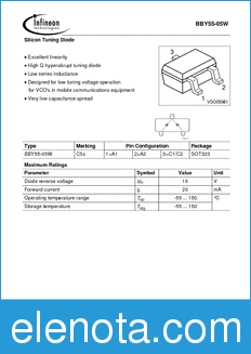 Infineon BBY55-05W datasheet