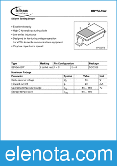 Infineon BBY56-03W datasheet
