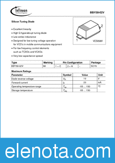 Infineon BBY58-02V datasheet