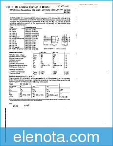 Siemens Semiconductor BC140 datasheet