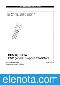 Philips BC556 datasheet
