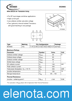 Infineon BC846S datasheet