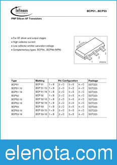 Infineon BCP51 datasheet