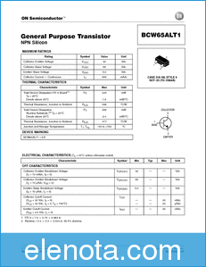 ON Semiconductor BCW65ALT1-D datasheet