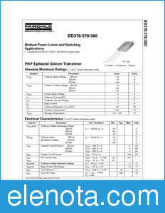 Fairchild BD376 datasheet