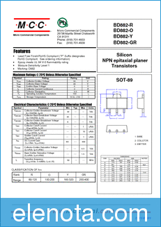 Micro Commercial Components BD882-R datasheet