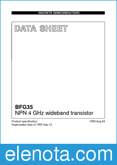 Philips BFG35 datasheet