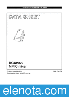 Philips BGA2022 datasheet