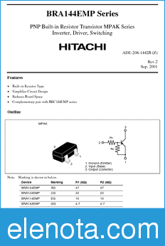 Hitachi BRA114EMP datasheet