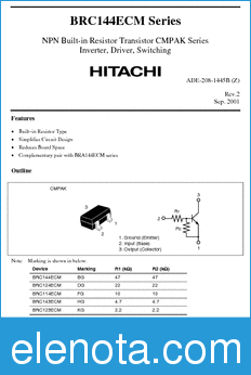 Hitachi BRC143ECM datasheet