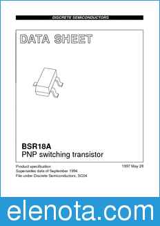 Philips BSR18A datasheet
