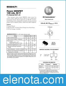 ON Semiconductor BSS84LT1 datasheet