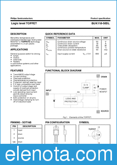 Philips BUK118-50DL datasheet