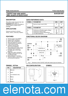 Philips BUK220-50Y datasheet