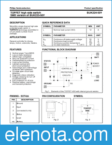 Philips BUK224-50Y datasheet
