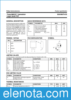 Philips BUK9675-55 datasheet