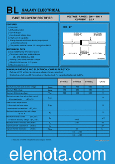 Galaxy Semi-Conductor BYW95A datasheet